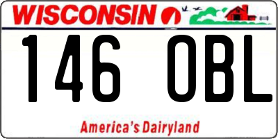 WI license plate 146OBL