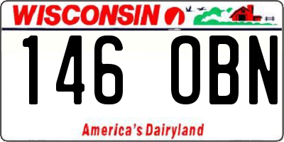 WI license plate 146OBN
