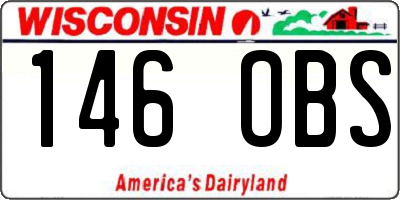 WI license plate 146OBS
