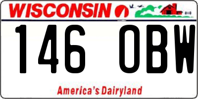 WI license plate 146OBW