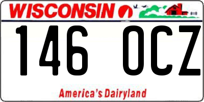 WI license plate 146OCZ