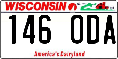 WI license plate 146ODA