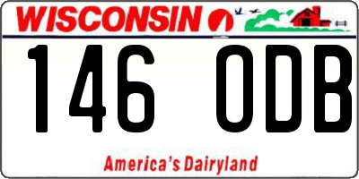 WI license plate 146ODB