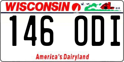 WI license plate 146ODI