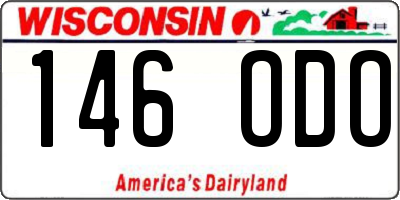 WI license plate 146ODO