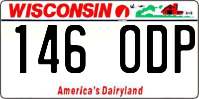 WI license plate 146ODP