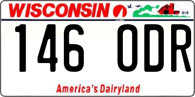 WI license plate 146ODR