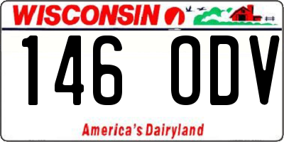 WI license plate 146ODV