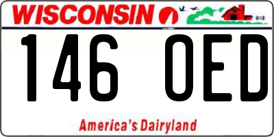 WI license plate 146OED