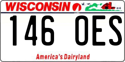 WI license plate 146OES