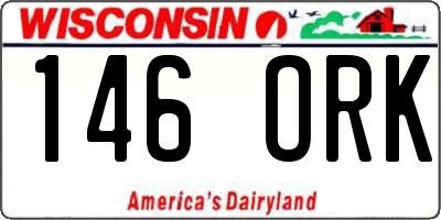 WI license plate 146ORK