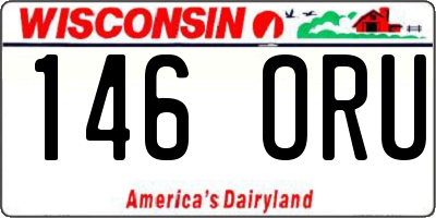 WI license plate 146ORU