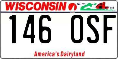 WI license plate 146OSF