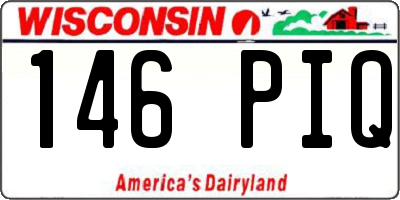 WI license plate 146PIQ