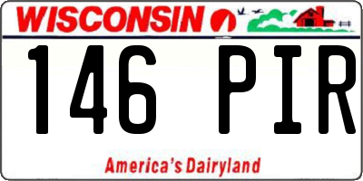WI license plate 146PIR