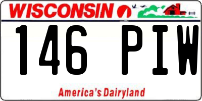 WI license plate 146PIW