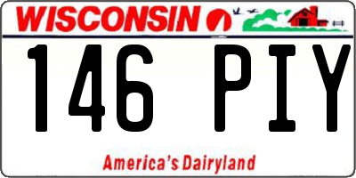 WI license plate 146PIY