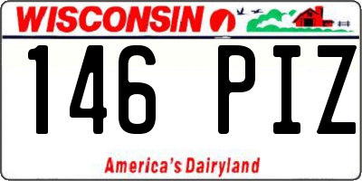 WI license plate 146PIZ