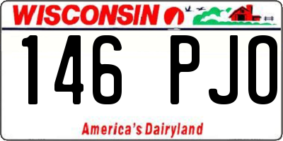 WI license plate 146PJO