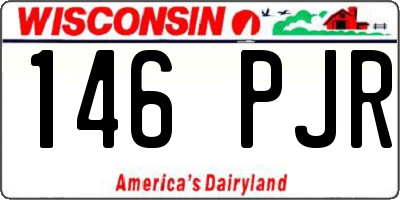 WI license plate 146PJR