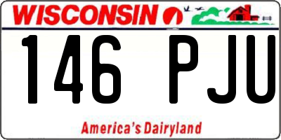 WI license plate 146PJU