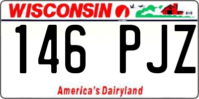 WI license plate 146PJZ