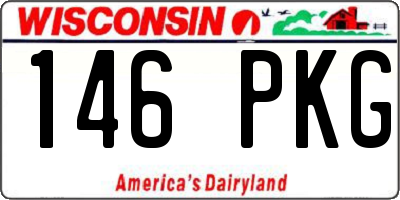 WI license plate 146PKG