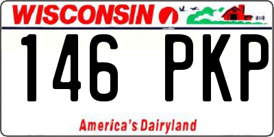 WI license plate 146PKP