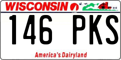 WI license plate 146PKS