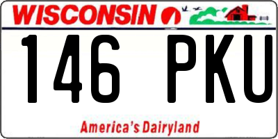WI license plate 146PKU