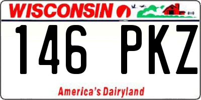 WI license plate 146PKZ