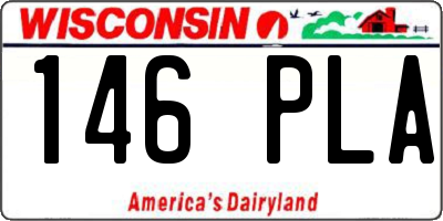 WI license plate 146PLA