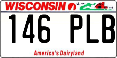 WI license plate 146PLB