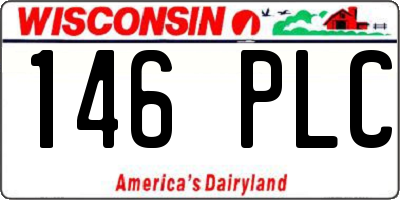 WI license plate 146PLC