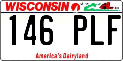 WI license plate 146PLF