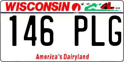 WI license plate 146PLG