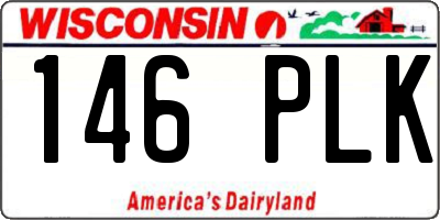 WI license plate 146PLK
