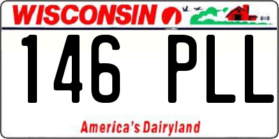 WI license plate 146PLL