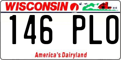 WI license plate 146PLO