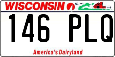 WI license plate 146PLQ