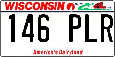 WI license plate 146PLR