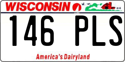 WI license plate 146PLS