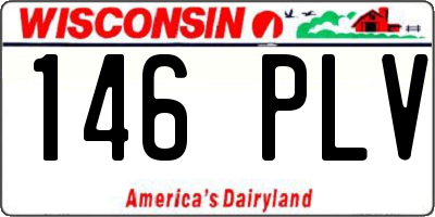 WI license plate 146PLV