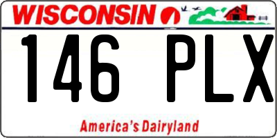 WI license plate 146PLX