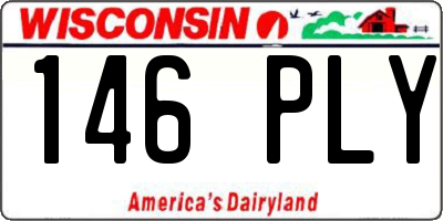 WI license plate 146PLY