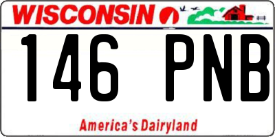 WI license plate 146PNB