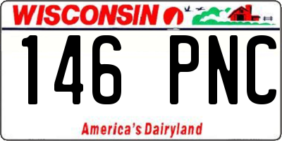 WI license plate 146PNC