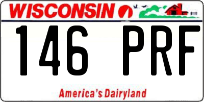 WI license plate 146PRF