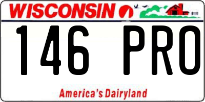 WI license plate 146PRO