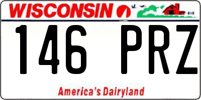 WI license plate 146PRZ